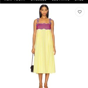 Striped Yellow and Purple Dress